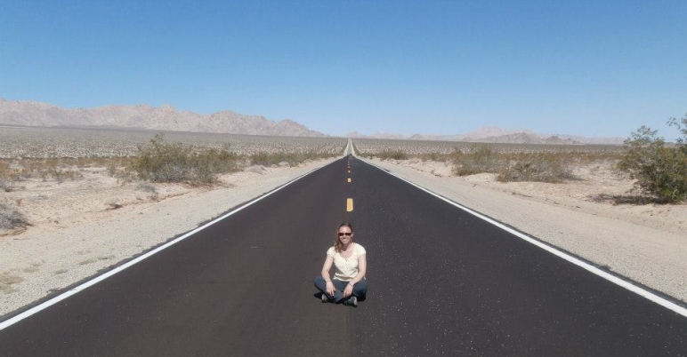 sabrina on the road in western usa